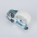 Side Brake White PP Threaded Stem Small Casters